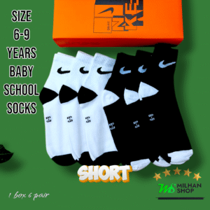 3-6&6-9 year's  baby school  premium Short  Socks (6 Pairs)